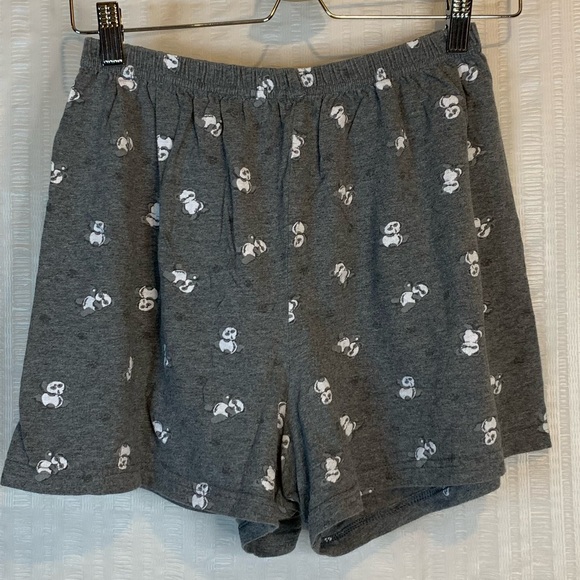 Marks & Spencer 2pc pajama set size Uk12 US8 medium grey with panda bears print - Picture 5 of 11